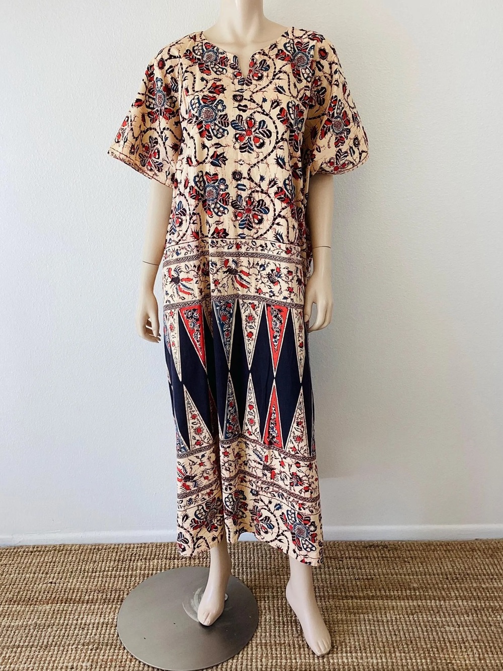 THE J. PETERMAN CO. Vintage 100% Cotton Caftan Style One size Dress